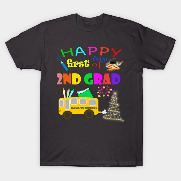 back to school shirt,2nd grade T-Shirt by khalid12